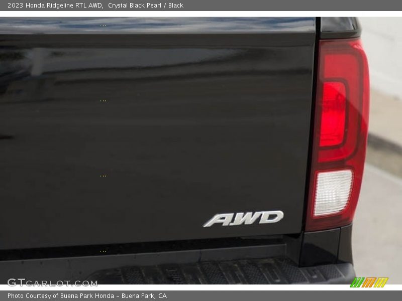 Crystal Black Pearl / Black 2023 Honda Ridgeline RTL AWD