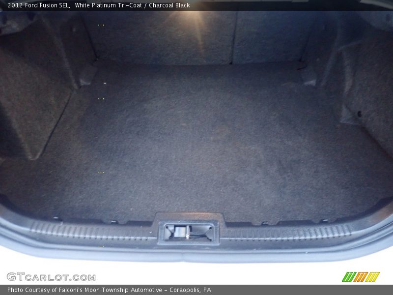 White Platinum Tri-Coat / Charcoal Black 2012 Ford Fusion SEL