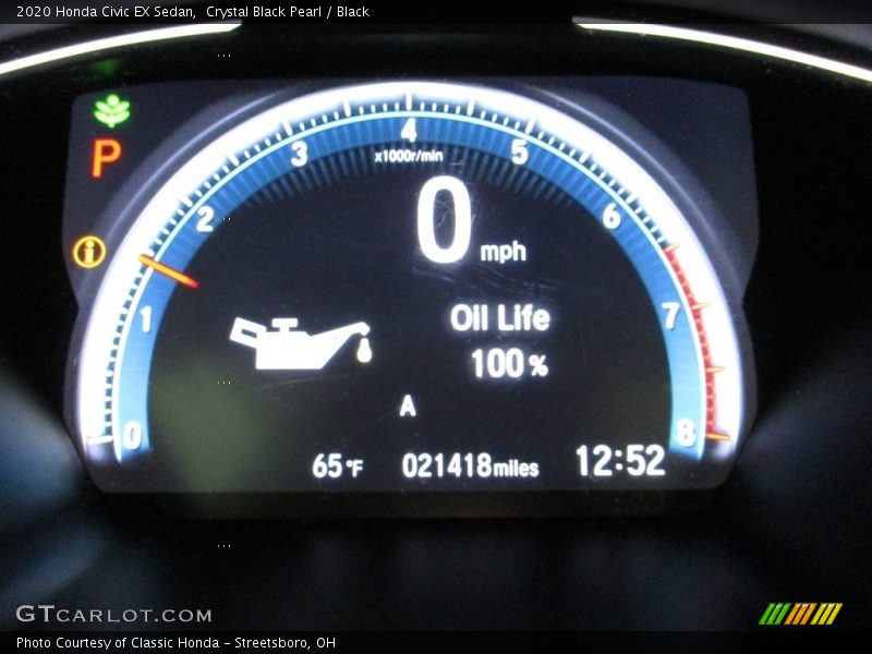 Crystal Black Pearl / Black 2020 Honda Civic EX Sedan