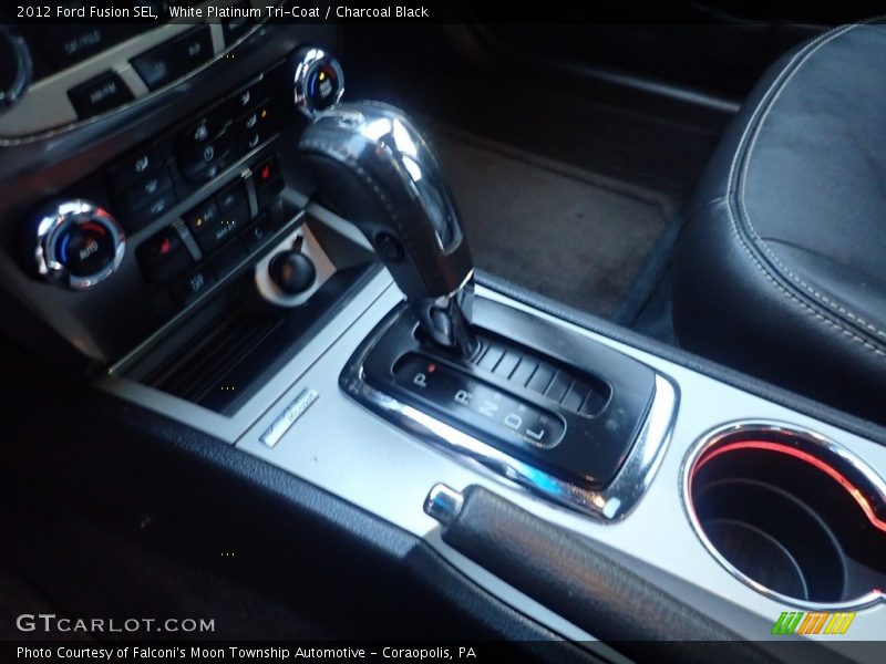 White Platinum Tri-Coat / Charcoal Black 2012 Ford Fusion SEL