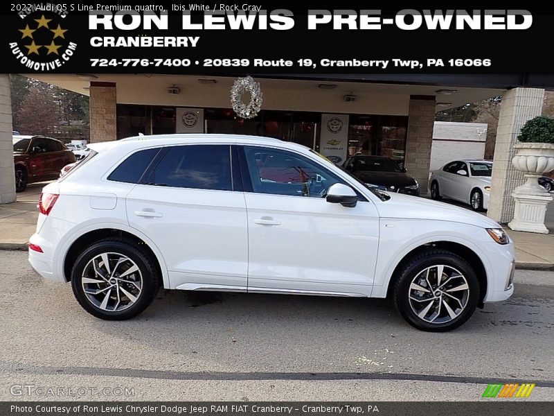 Ibis White / Rock Gray 2022 Audi Q5 S Line Premium quattro