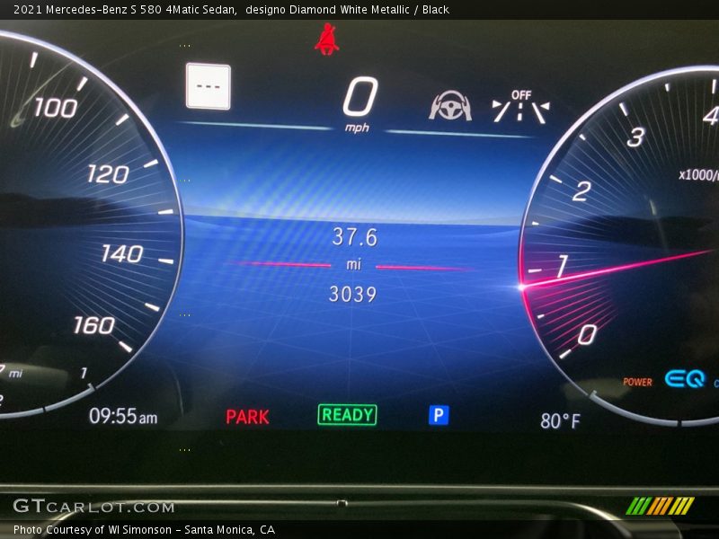 designo Diamond White Metallic / Black 2021 Mercedes-Benz S 580 4Matic Sedan