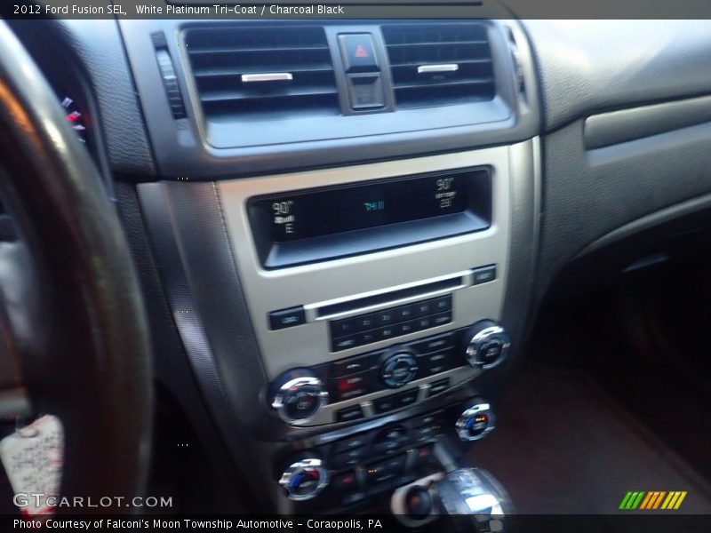 White Platinum Tri-Coat / Charcoal Black 2012 Ford Fusion SEL