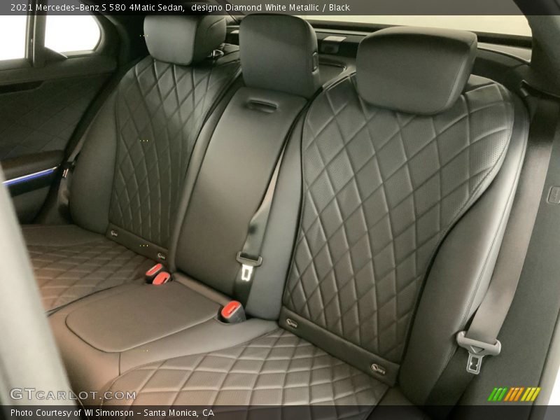 designo Diamond White Metallic / Black 2021 Mercedes-Benz S 580 4Matic Sedan