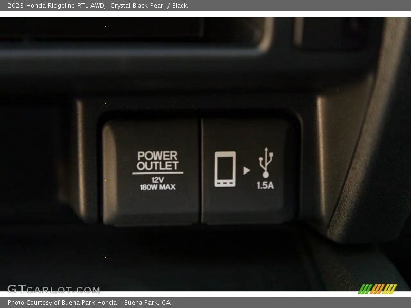 Crystal Black Pearl / Black 2023 Honda Ridgeline RTL AWD