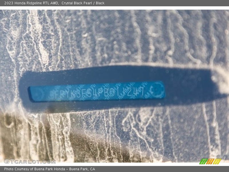 Crystal Black Pearl / Black 2023 Honda Ridgeline RTL AWD