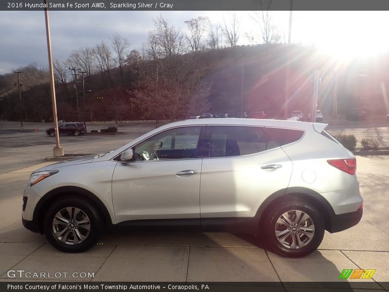 Sparkling Silver / Gray 2016 Hyundai Santa Fe Sport AWD