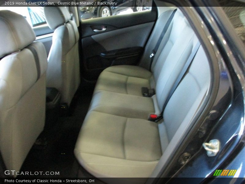 Cosmic Blue Metallic / Black/Ivory 2019 Honda Civic LX Sedan