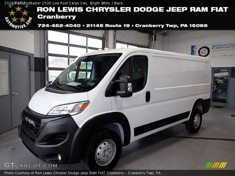 Bright White / Black 2023 Ram ProMaster 2500 Low Roof Cargo Van