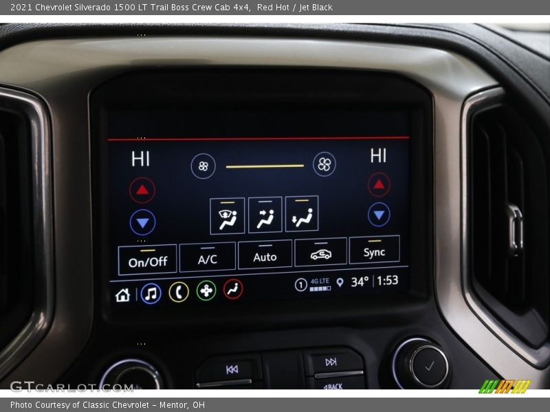 Controls of 2021 Silverado 1500 LT Trail Boss Crew Cab 4x4