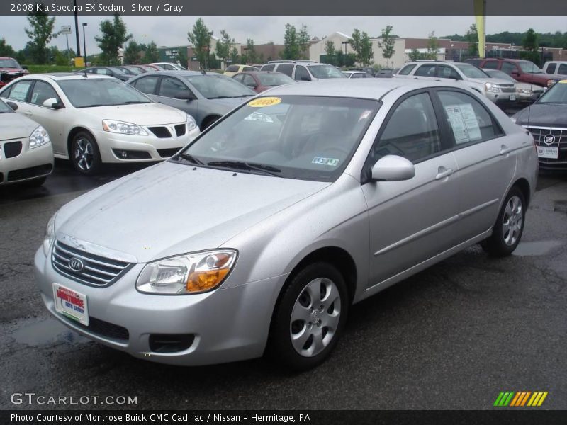 Silver / Gray 2008 Kia Spectra EX Sedan