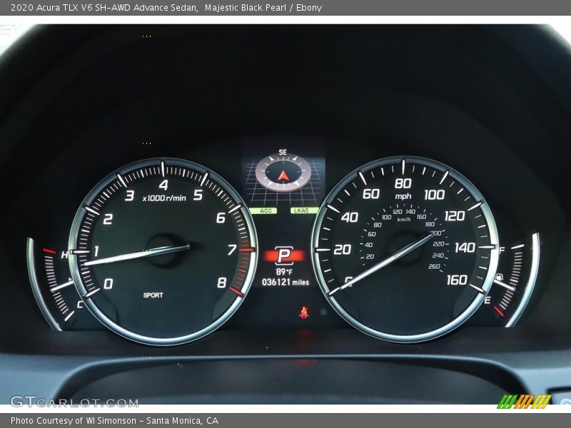 Majestic Black Pearl / Ebony 2020 Acura TLX V6 SH-AWD Advance Sedan