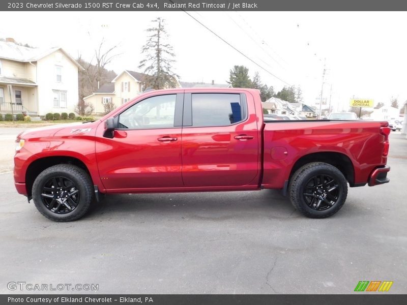 Radiant Red Tintcoat / Jet Black 2023 Chevrolet Silverado 1500 RST Crew Cab 4x4