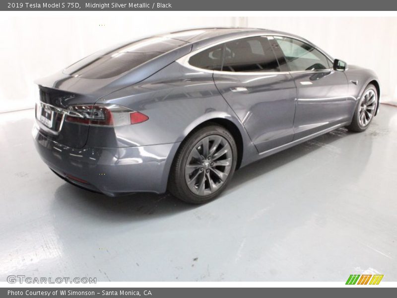 Midnight Silver Metallic / Black 2019 Tesla Model S 75D