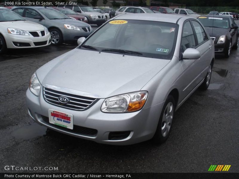 Silver / Gray 2008 Kia Spectra EX Sedan