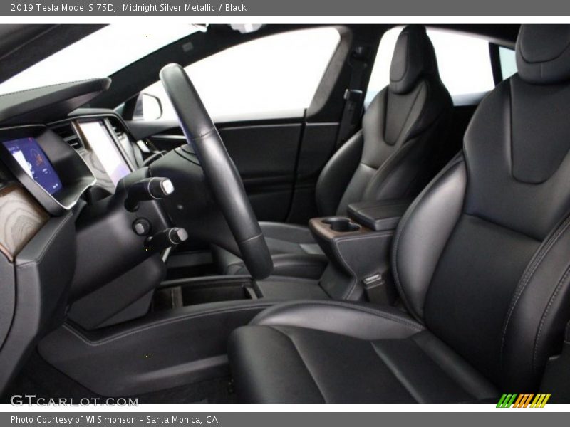 Front Seat of 2019 Model S 75D