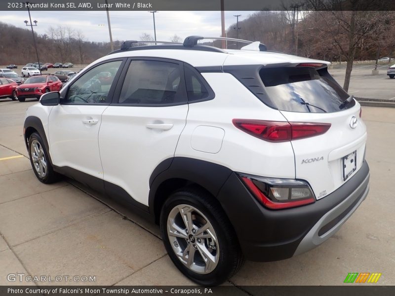 Lunar White / Black 2023 Hyundai Kona SEL AWD