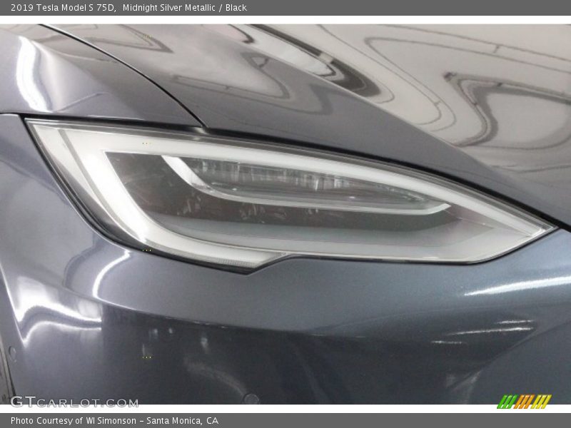 Midnight Silver Metallic / Black 2019 Tesla Model S 75D