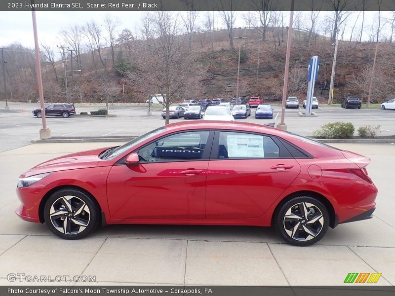 Scarlet Red Pearl / Black 2023 Hyundai Elantra SEL