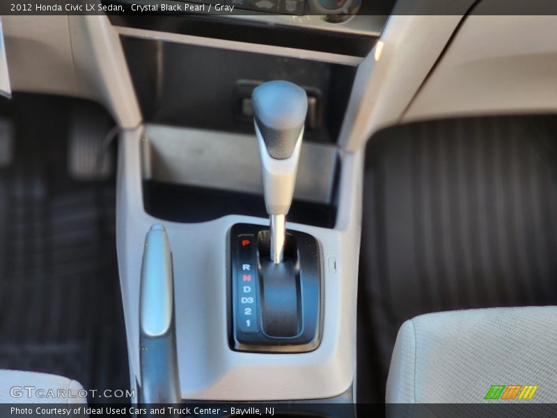 Crystal Black Pearl / Gray 2012 Honda Civic LX Sedan