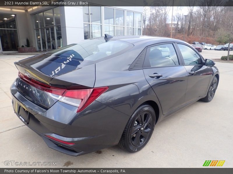 Portofino Gray / Black 2023 Hyundai Elantra SEL