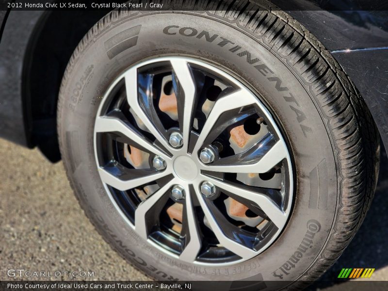 Crystal Black Pearl / Gray 2012 Honda Civic LX Sedan