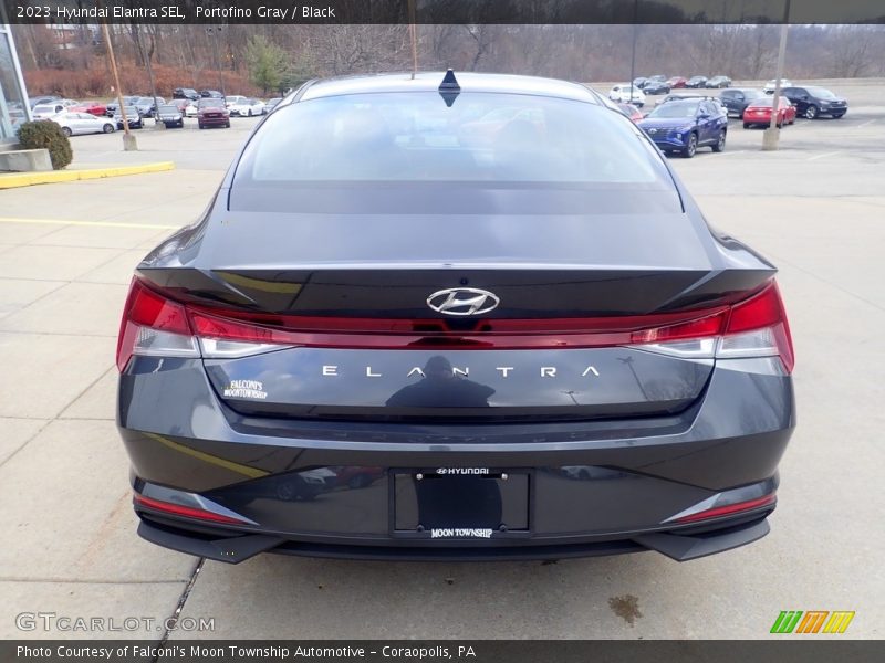 Portofino Gray / Black 2023 Hyundai Elantra SEL