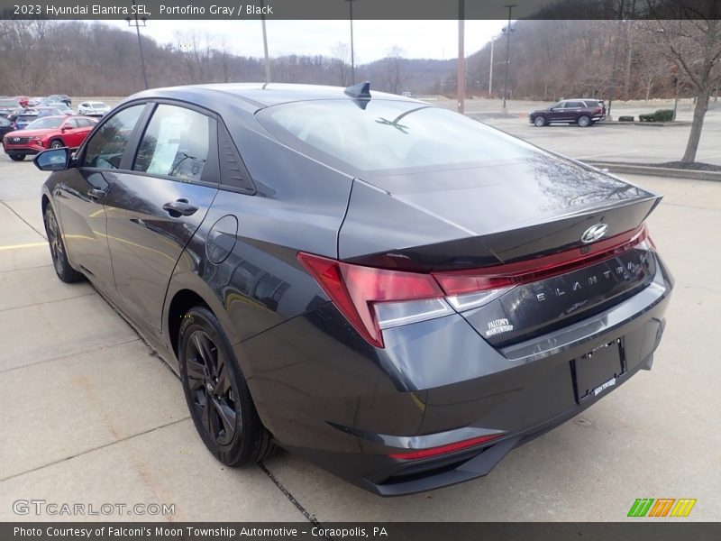 Portofino Gray / Black 2023 Hyundai Elantra SEL