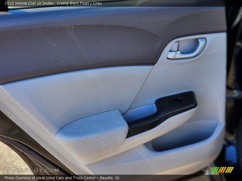 Crystal Black Pearl / Gray 2012 Honda Civic LX Sedan