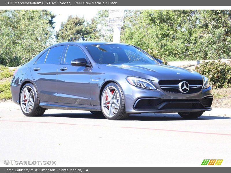 Steel Grey Metallic / Black 2016 Mercedes-Benz C 63 AMG Sedan