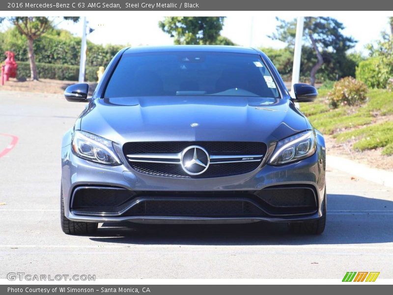 Steel Grey Metallic / Black 2016 Mercedes-Benz C 63 AMG Sedan