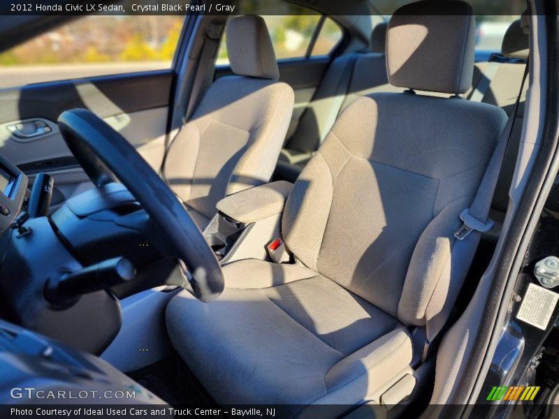 Crystal Black Pearl / Gray 2012 Honda Civic LX Sedan
