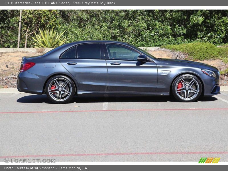 Steel Grey Metallic / Black 2016 Mercedes-Benz C 63 AMG Sedan