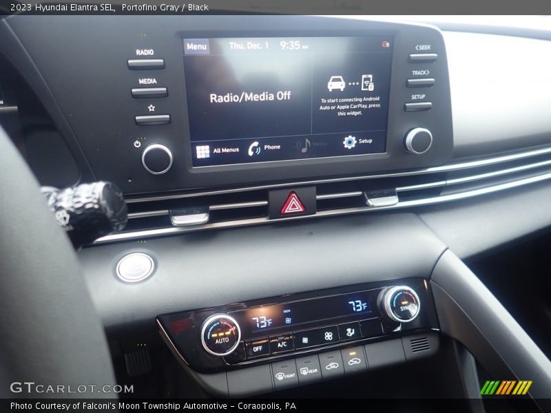 Portofino Gray / Black 2023 Hyundai Elantra SEL