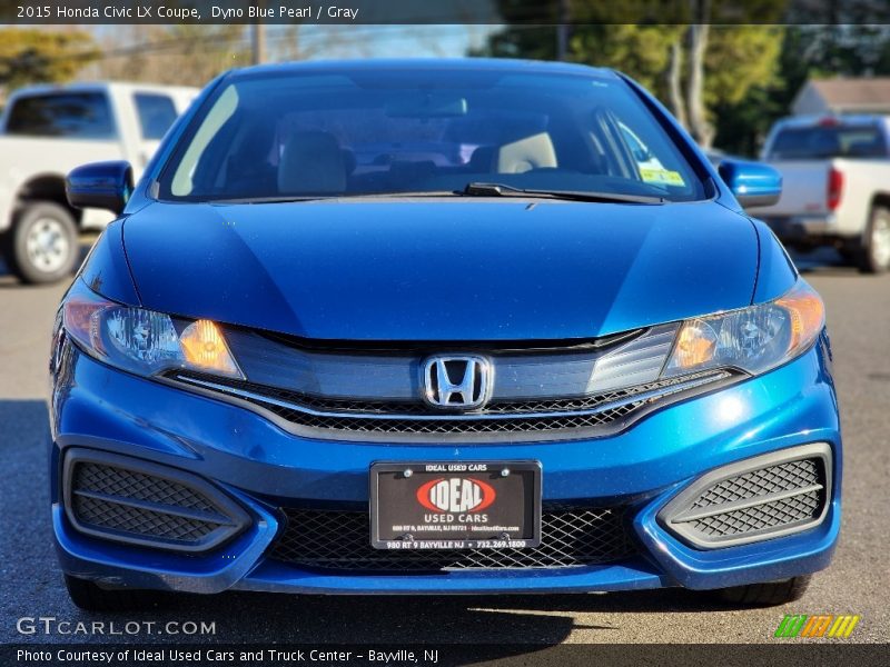 Dyno Blue Pearl / Gray 2015 Honda Civic LX Coupe