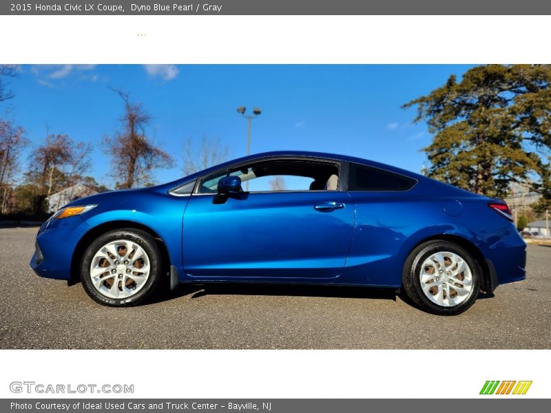 Dyno Blue Pearl / Gray 2015 Honda Civic LX Coupe
