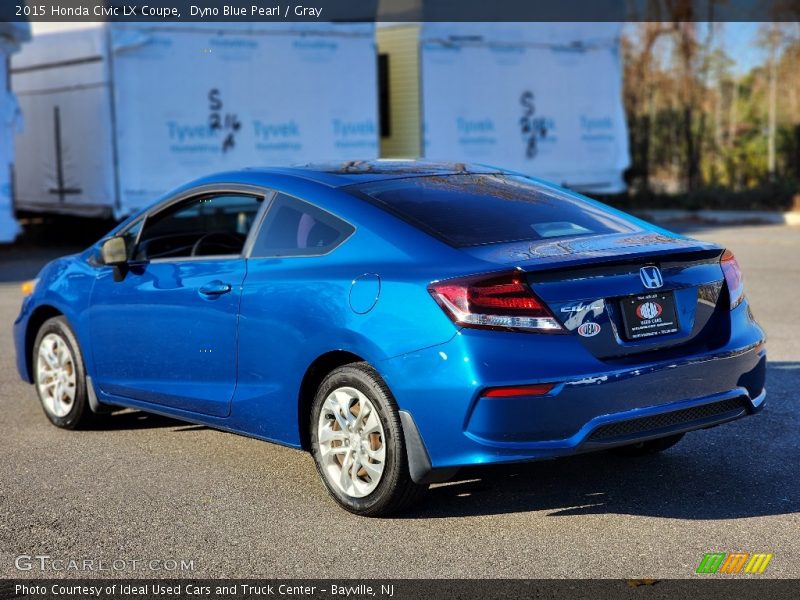 Dyno Blue Pearl / Gray 2015 Honda Civic LX Coupe