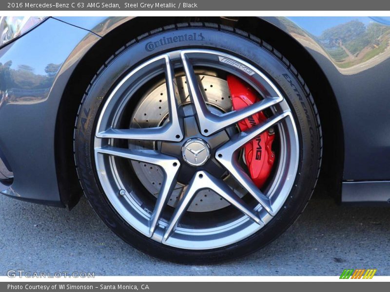 Steel Grey Metallic / Black 2016 Mercedes-Benz C 63 AMG Sedan