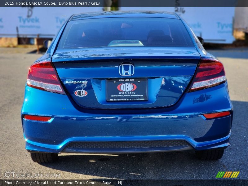 Dyno Blue Pearl / Gray 2015 Honda Civic LX Coupe