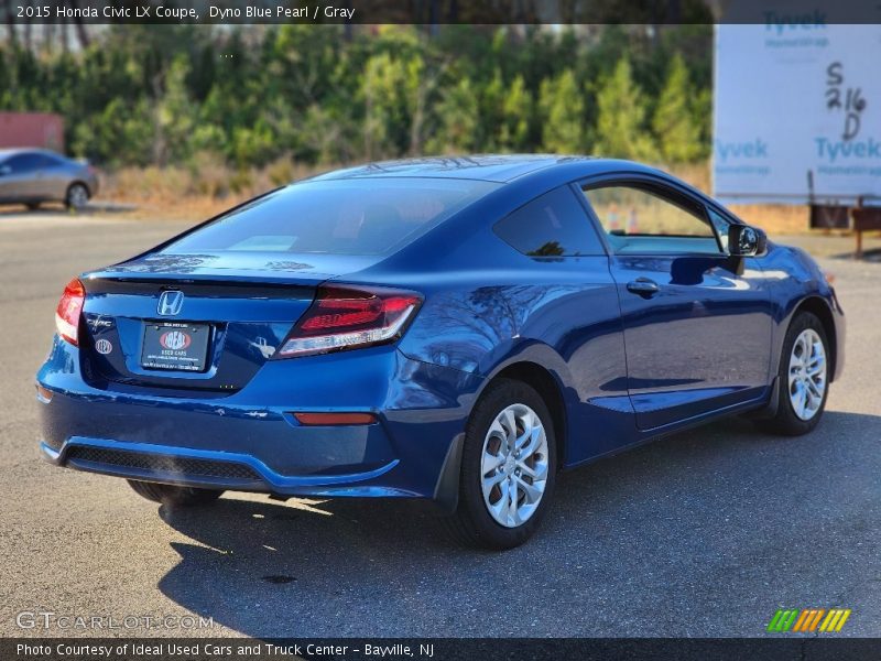 Dyno Blue Pearl / Gray 2015 Honda Civic LX Coupe