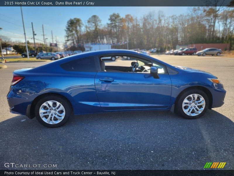 Dyno Blue Pearl / Gray 2015 Honda Civic LX Coupe