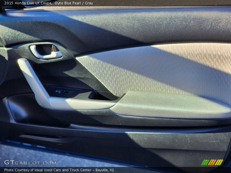 Dyno Blue Pearl / Gray 2015 Honda Civic LX Coupe