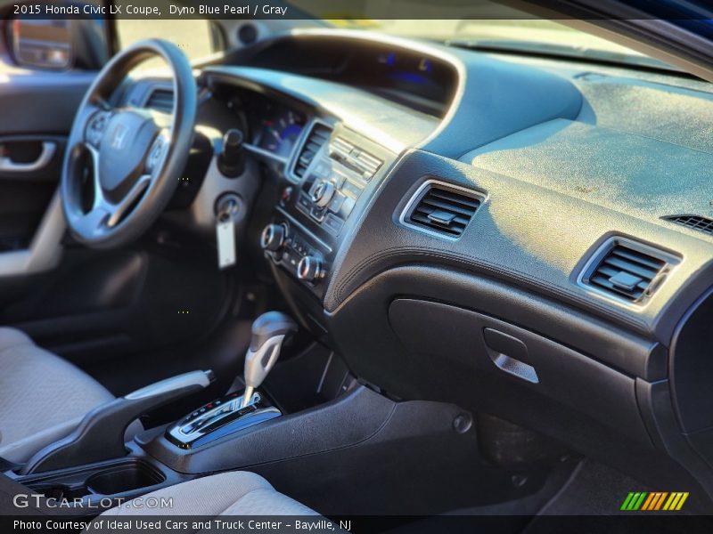 Dyno Blue Pearl / Gray 2015 Honda Civic LX Coupe