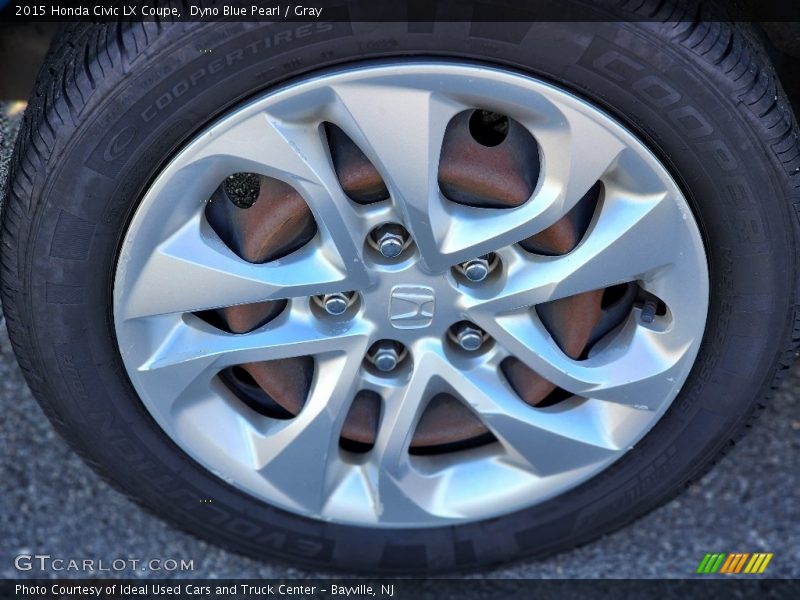 Dyno Blue Pearl / Gray 2015 Honda Civic LX Coupe