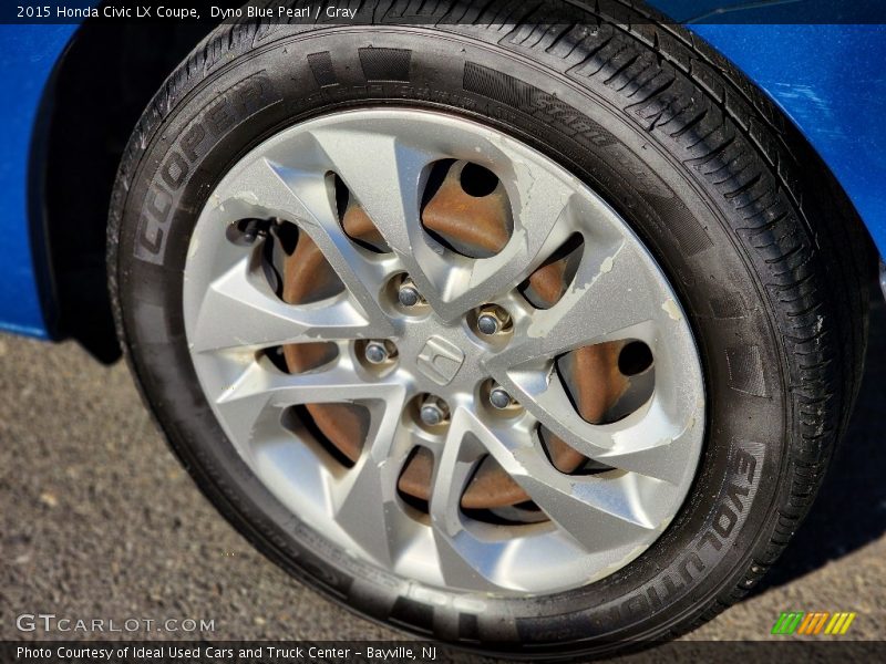Dyno Blue Pearl / Gray 2015 Honda Civic LX Coupe