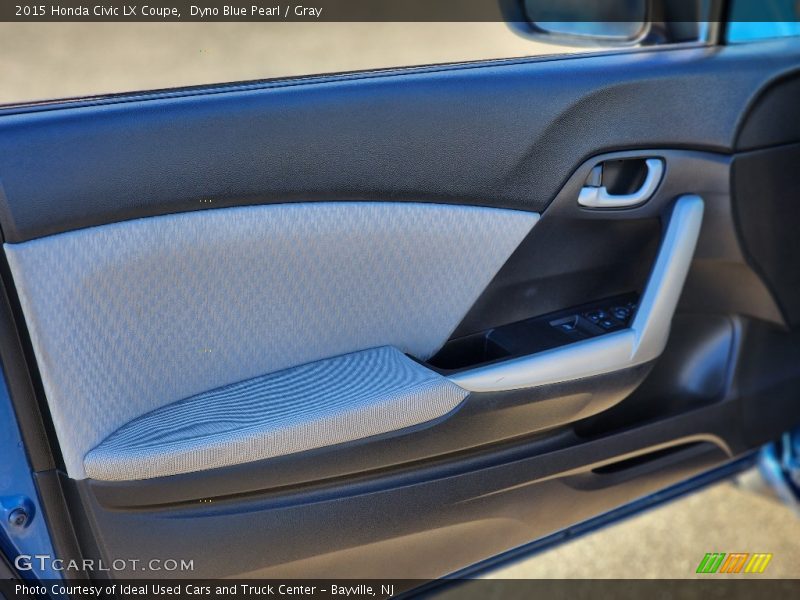 Dyno Blue Pearl / Gray 2015 Honda Civic LX Coupe