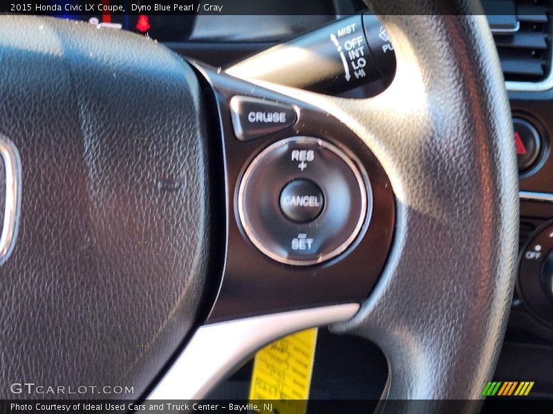 Dyno Blue Pearl / Gray 2015 Honda Civic LX Coupe