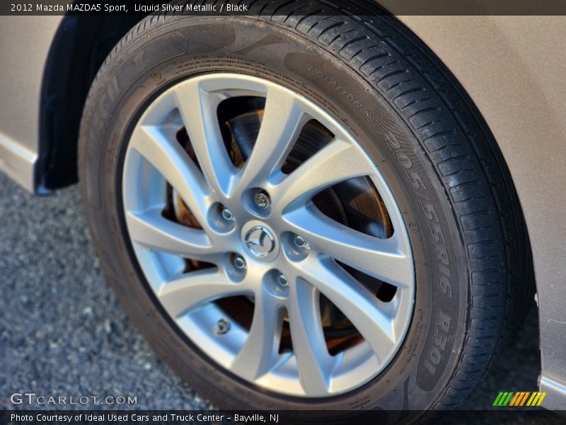 Liquid Silver Metallic / Black 2012 Mazda MAZDA5 Sport