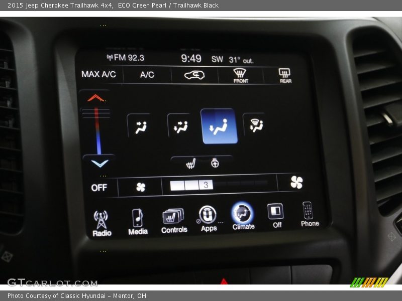 ECO Green Pearl / Trailhawk Black 2015 Jeep Cherokee Trailhawk 4x4