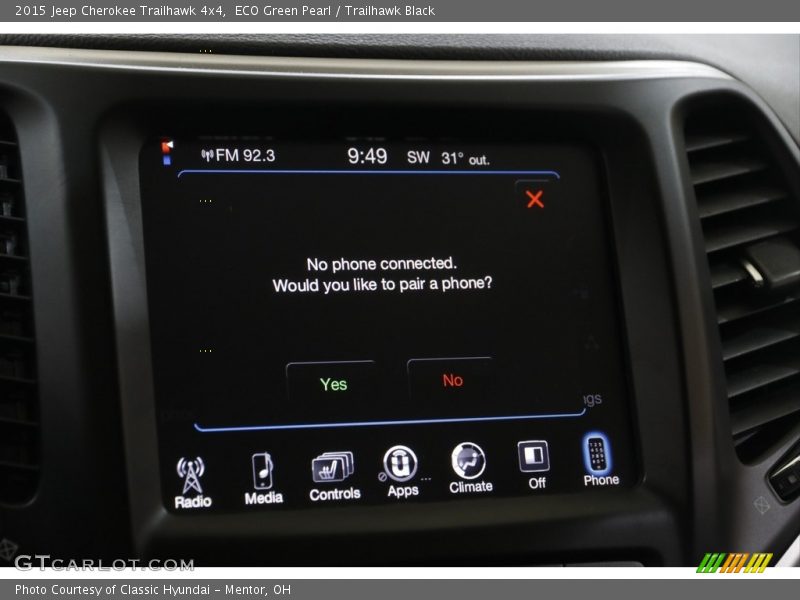 ECO Green Pearl / Trailhawk Black 2015 Jeep Cherokee Trailhawk 4x4